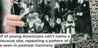 Irene Fogel Weiss holds a photograph of her mother and brothers, who were killed during the Holocaust, during a ceremony at the U.S. Capitol on April 14, 2026, in Washington. Heather Diehl/Getty Images